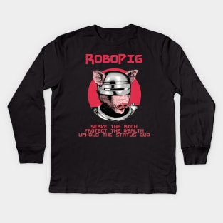 RoboPig Kids Long Sleeve T-Shirt